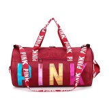 Pink Travel Bag Women Outdoor Sports Fitness Training Bags Nylon Waterproof Female Fitness Bag