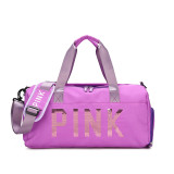 Sequins PINK Travel Bag Women Fitness Training Bag For Sports Gym Female Yoga Dry Wet Separation Shoes Bags