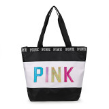 PINK Waterproof Top-handle Bags Luxury imitation bags brands Letter pattern Shoulder Bag casual ladies nylon Handbag