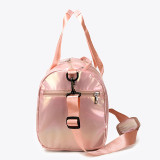 Pink High capacity Holographic Travel Bag Women Outdoor Sports Yoga Dry Wet Separation Shoes Bags for Waterproof Female Handbag