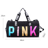 Pink Travel Bag Women Outdoor Sports Fitness Training Bags Nylon Waterproof Female Fitness Bag