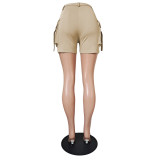 Echoine Summer  Hight Waist Pockets Shorts Women Casual Sexy Cargo Shorts Short Pants Street Trousers 2022 Women Shorts