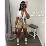 Echoine Summer  Hight Waist Pockets Shorts Women Casual Sexy Cargo Shorts Short Pants Street Trousers 2022 Women Shorts