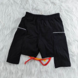 Sexy Streetwear Shorts with Color Strings All Over High Waist Strap Knee Trousers Party Clubwear Women's Summer Clothing 2021