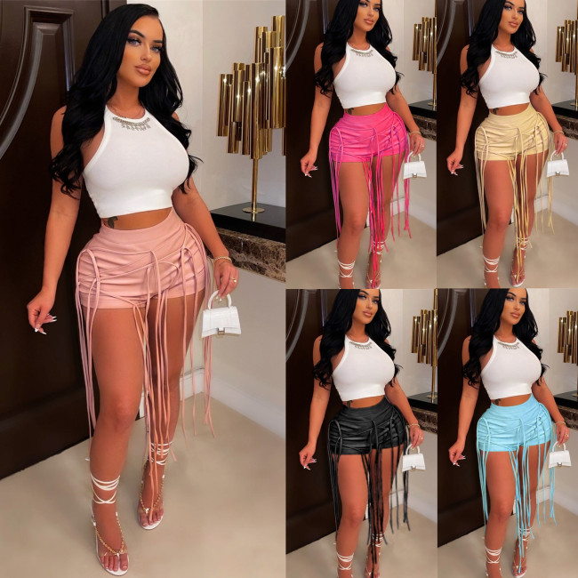 Summer Women Short Pants Jogger Badage Solid Color Skinny Slim Streetwear Clothes For Women Outfit