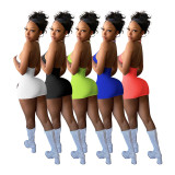 2022 Sexy Women Mini Dress Hollow Out Solid Color Slim Bodycon Sleeveless Backless Party Night Clubwear Dresses For Women