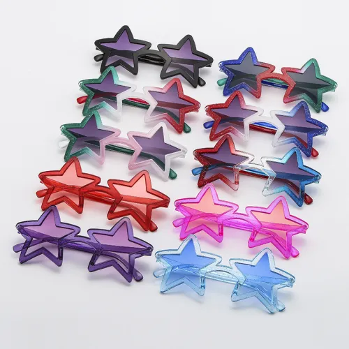 New Fashion Personality Pentagram Sunglasses Cross-border Trend Party Beach Funny Sunglasses Multicolor Glasses