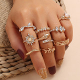 New Bohemia Evil Eye Geometric Finger Rings Set For Women vintage Knot Knuckle Joint Rings Female Trendy Jewelry