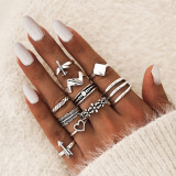 Fashion Multi-layered Finger Ring Set For Women 2022 Trendy Crystal Stone Geometric Knuckle Rings Girls Wedding Party Jewelry