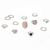 Zircon Ring Set Bohemian Fidget Ring Set Teen Girls Matching Rings for Women Anillos Jewelry Sets Bague Femme Ringen 2022
