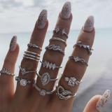 Zircon Ring Set Bohemian Fidget Ring Set Teen Girls Matching Rings for Women Anillos Jewelry Sets Bague Femme Ringen 2022