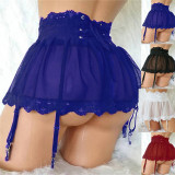 Wholesale Sexy Ladies High Waist Lace Lace Sexy Mini Skirt Garter Adjustable Four Breasted Stockings Shorts