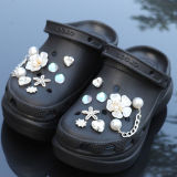Starfish Rhinestone Croc Charms Designer DIY Pearl Flowers Shoe Decoration Clogs Kids Women Girls Gifts Charm for Croc JIBS