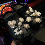 Starfish Rhinestone Croc Charms Designer DIY Pearl Flowers Shoe Decoration Clogs Kids Women Girls Gifts Charm for Croc JIBS