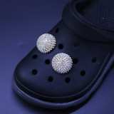 New Spherical Rhinestone Croc Charms Designer DIY Cartoon Shoes Decaration Charm for Croc JIBS Clogs Kid Women Girls Gifts