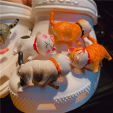 8pcs Cute 3D Cats Croc Charms Designer DIY Stereo Shoe Decoration Clogs Hello Kids Women Girls Gifts Charm for Croc Jibb