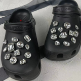 New Brand Rhinestone Shoe Croc Charms DIY Decaration Accessories Clog Pearl JIBS for Croc Hello Kids Womens Girls Gifts