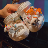 8pcs Cute 3D Cats Croc Charms Designer DIY Stereo Shoe Decoration Clogs Hello Kids Women Girls Gifts Charm for Croc Jibb
