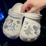 Shiny Colorful Bears Croc Charms Designer Bling Rhinestone Shoes Decaration Accessories for Croc Clogs Kid Boy Girls Women Gifts