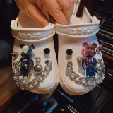 Brand Bear Rivet Croc Charms Designer DIY Punk Chain Shoe Decoration Charm for Croc Jibb Clogs Kids Boys Women Girls Gifts