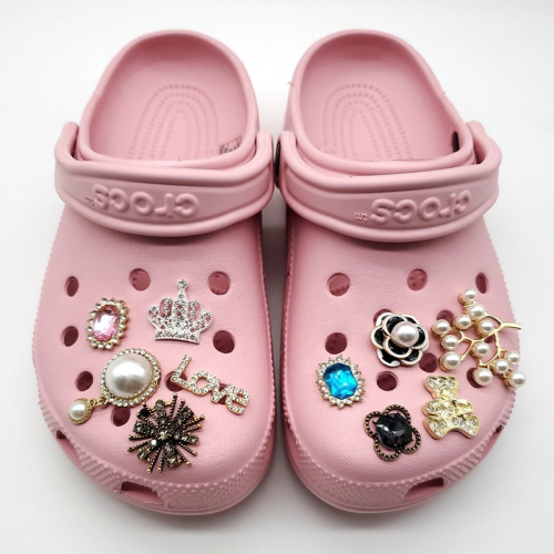 New Brand Rhinestone Croc Charms Designer Chains Bling Shoes Decaration Accessories Jibb for Clogs Kids Girls Women Party Gifts