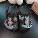 Cool Transparent Bear Croc Charms Designer DIY 3D Chain Shoe Decoration Charm for Croc Jibb Clogs Kids Boys Women Girls