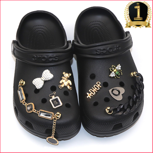 Gemstone Chain Bees Croc Charms Designer Animals Shoe Decoration Charm for Croc JIBS Clogs Children Kids Women Girls Gifts