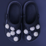 New Spherical Rhinestone Croc Charms Designer DIY Cartoon Shoes Decaration Charm for Croc JIBS Clogs Kid Women Girls Gifts