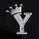 Free Shipping High Quality Metal Croc Shoe Charms Crown Letter Bling Clog Shoes Decorations Butterfly Rhinestone Accessories