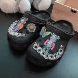 Brand Bear Rivet Croc Charms Designer DIY Punk Chain Shoe Decoration Charm for Croc Jibb Clogs Kids Boys Women Girls Gifts