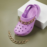 6-style Rhinestone Croc Charms Designer DIY Chain Shoes Party Decaration Accessories Jibb for Croc Clogs Kids Women Girls Gifts