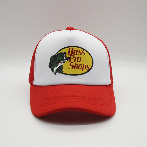 Bass pro shops printed mesh cap summer outdoor shade casual peaked cap trucker caps hats