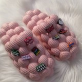 New Designer Luxury Women Platform Bubble Slides Shoes Bag Set Female Hollow Massage Slippers Men Hole Beach Sandals Shoes