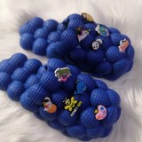 New Designer Luxury Women Platform Bubble Slides Shoes Bag Set Female Hollow Massage Slippers Men Hole Beach Sandals Shoes