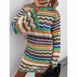 autumn and winter new fashion large size women's knitted sweater sweaters