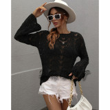 autumn and winter new fashion large size women's knitted sweater sweaters