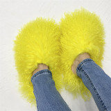 Mongolian fur slides slippers
