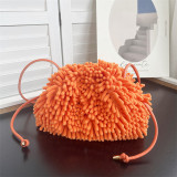 Autumn and winter new mop plush cloud bag candy-colored bags cute fashion marshmallow handbags
