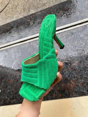 square toe stiletto sexy high heels women's towel slippers