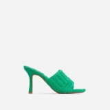 square toe stiletto sexy high heels women's towel slippers