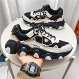 spring new men's shoes thick-soled daddy shoes Hong Kong style ins casual sports shoes mesh breathable running men's shoes