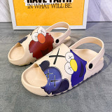 summer new casual beach thick-soled slippers tide couple cute net red slip-on shoes boys sandals