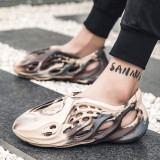summer Kanye coconut camouflage hole shoes men's ins trend couple Roman sandals women's beach shoes