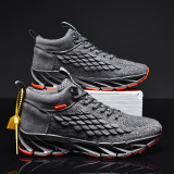 Autumn and winter new fleece warm cotton shoes cross-border large size men's sports shoes blade running shoes fish scale men's shoes wholesale