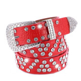 Punk Western Bling Bling Rhinestones Belt Y2K Rock Studded Belt for Women Men Fashion Cowgirl Cowboy with Diamond Ceinture Femme