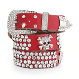 Punk Western Bling Bling Rhinestones Belt Y2K Rock Studded Belt for Women Men Fashion Cowgirl Cowboy with Diamond Ceinture Femme