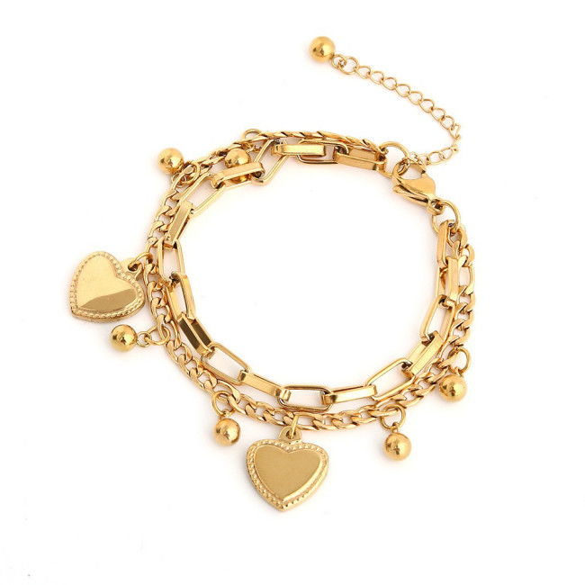 best-selling jewelry Simple niche design ladies bracelet ins high-end double-layer love bracelet