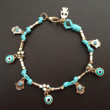 hot selling classic Fatima palm bracelet hand-woven Turkish devil eye eye bracelets
