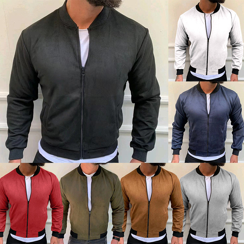 Cross-border Amazon Men's Thin Jacket Spring and Autumn Jacket Men's Large Size Casual Windbreaker Korean Trend Foreign Men's Clothing Trade