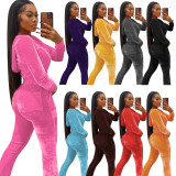 Women's Sexy Multilayer Ruffle Irregular Sportsuits Tracksuits Bodysuits